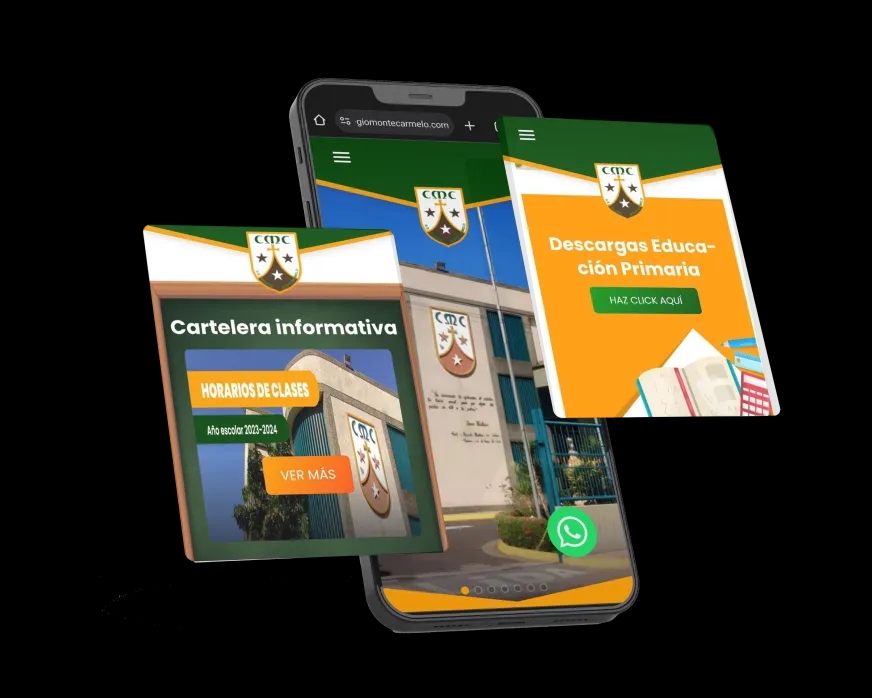 Monte Carmelo College web mobile version